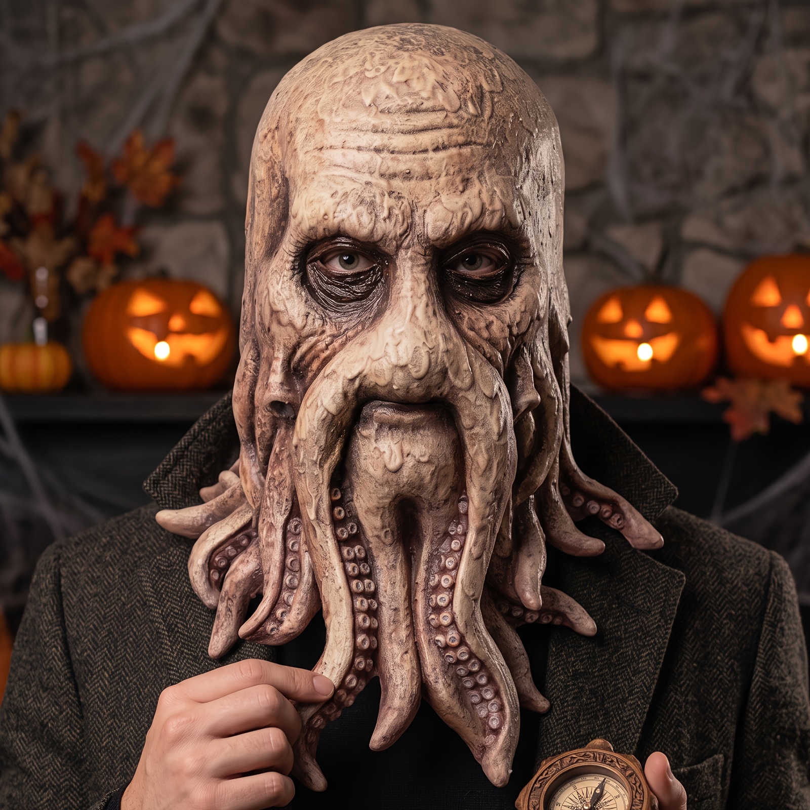 Scary Octopus Monster Latex Mask Creepy Alien - Image 5