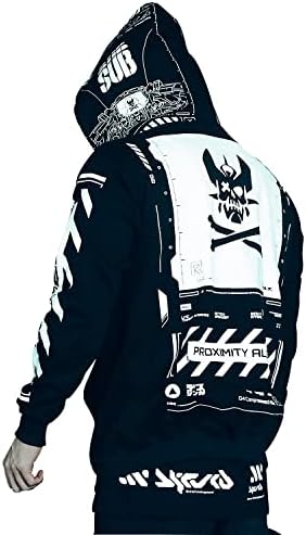 Niepce Inc Graphic Techwear Zip Up Men's Hoodies