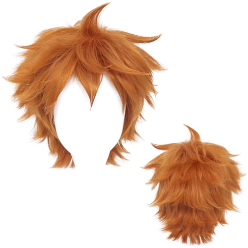 Short Orange Fluffy Wig
