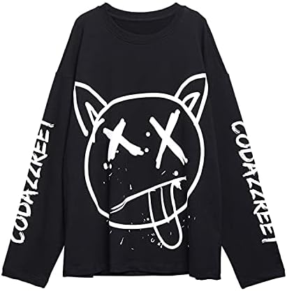 Gothic Cartoon Horror Graphic T-Shirt