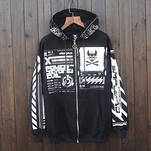 Niepce Inc Graphic Techwear Zip Up Men's Hoodies - Image 7