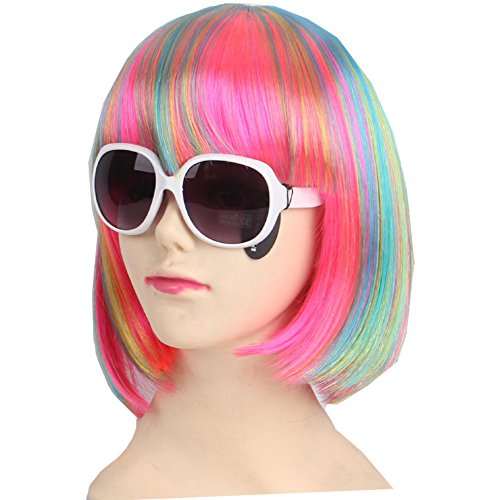 Trendy Colorful Short Straight Halloween Wigs