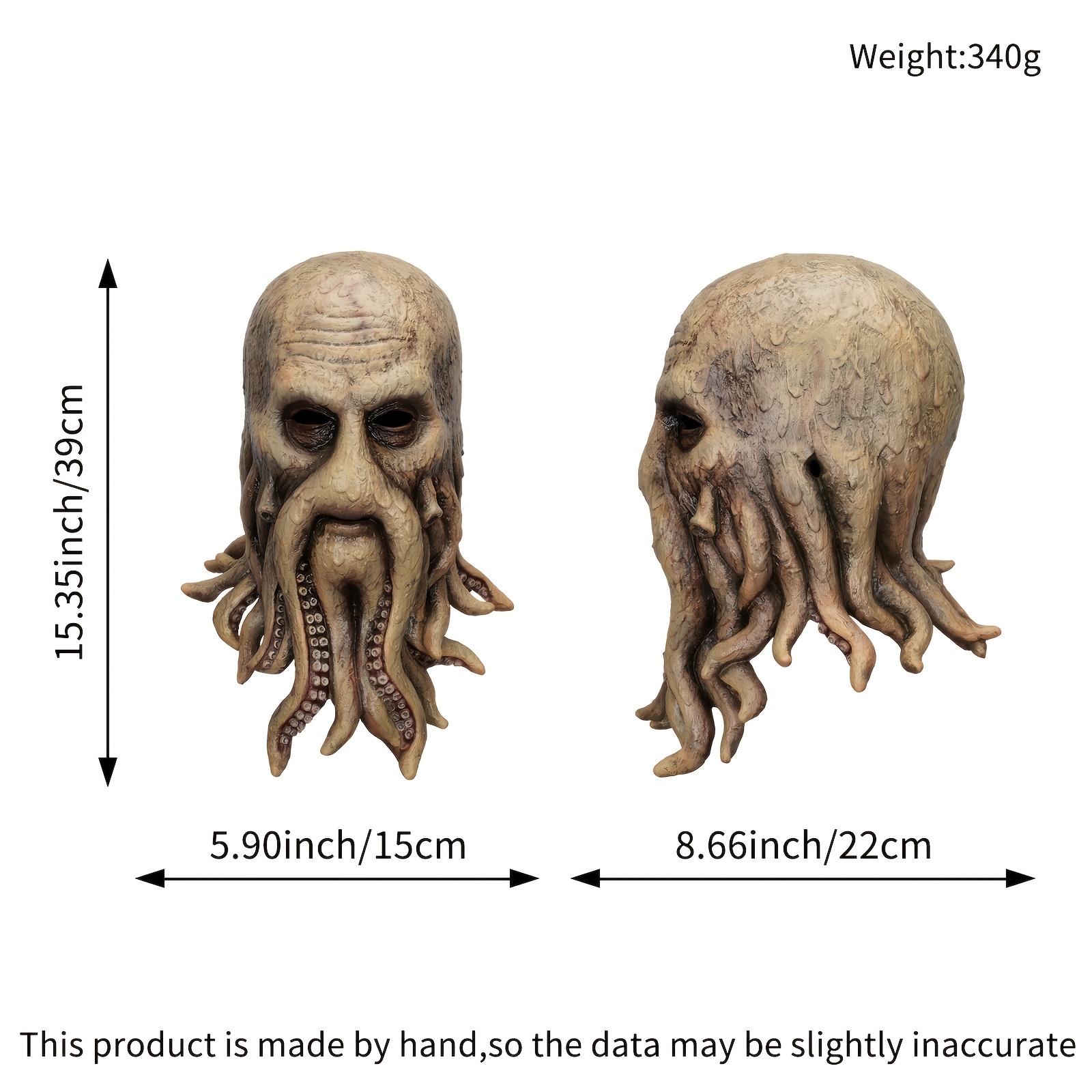 Scary Octopus Monster Latex Mask Creepy Alien - Image 9