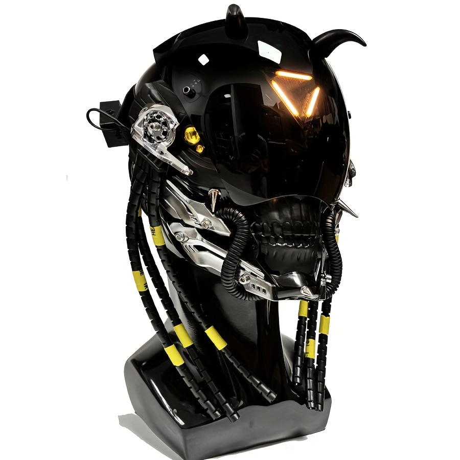 New Cyberpunk LED Mask Light-up Skull Mask