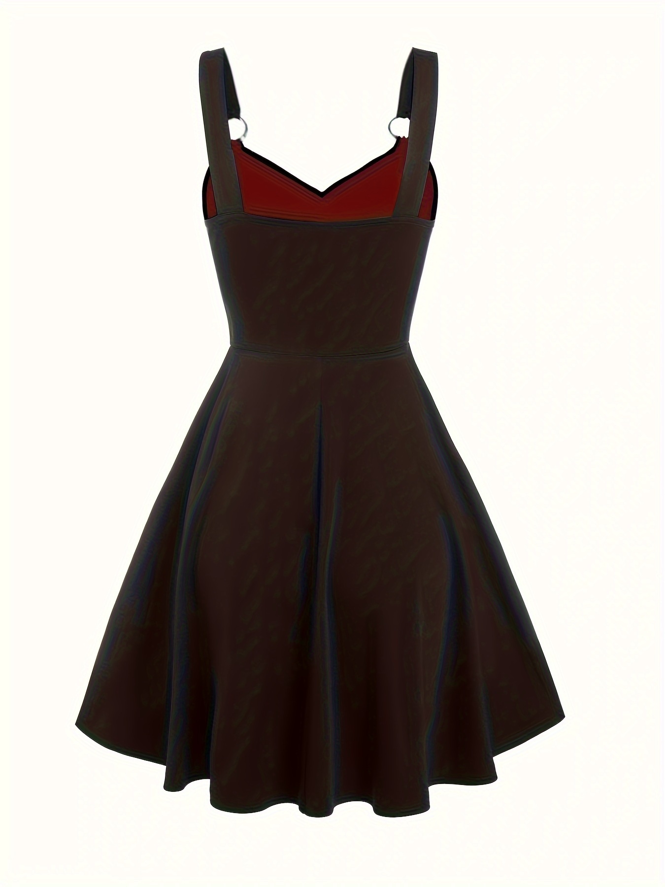 Gothic-Inspired Outfit Set: Rose Lace Contrast Dress - Image 7